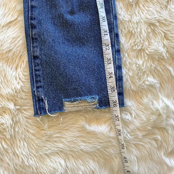 Sam Edelman The Stiletto Straight Jeans High Rise Straight Crop Raw Hem 2/26 - Picture 9 of 12